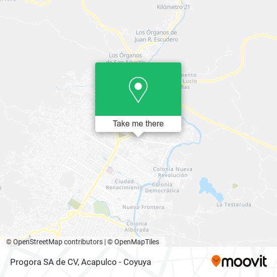 Progora SA de CV map
