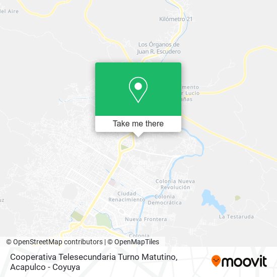 Cooperativa Telesecundaria Turno Matutino map