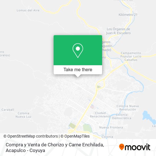 Compra y Venta de Chorizo y Carne Enchilada map