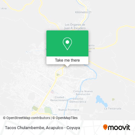 Tacos Chulambembe map