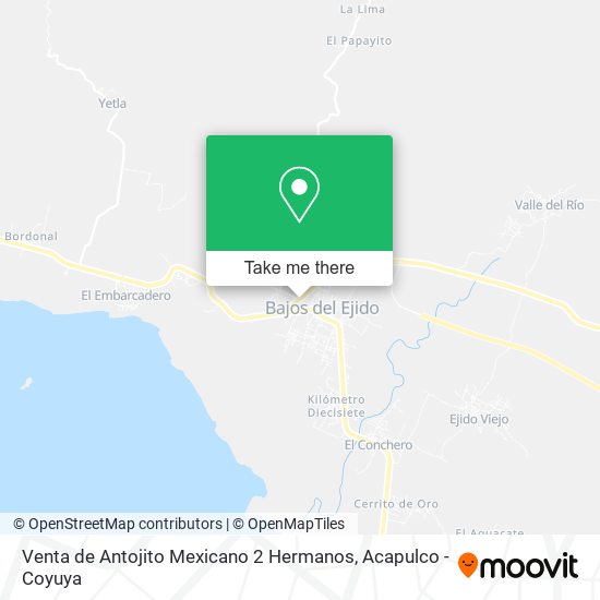 Venta de Antojito Mexicano 2 Hermanos map