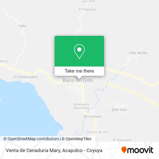 Mapa de Venta de Cenaduria Mary