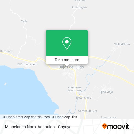 Mapa de Miscelanea Nora