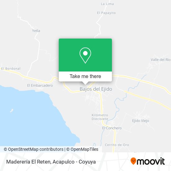 Mapa de Maderería El Reten