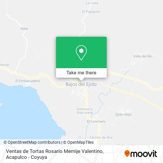 Mapa de Ventas de Tortas Rosario Memije Valentino