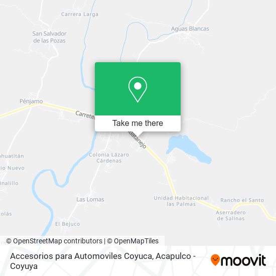 Mapa de Accesorios para Automoviles Coyuca