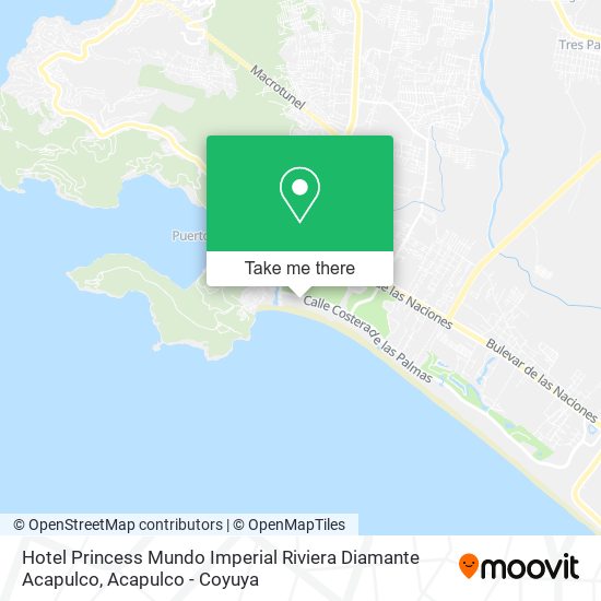 Hotel Princess Mundo Imperial Riviera Diamante Acapulco map