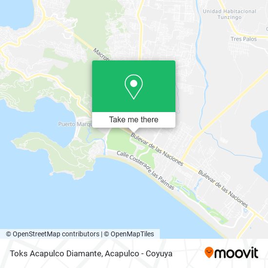 Mapa de Toks Acapulco Diamante