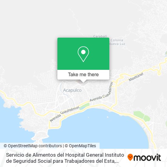 Servicio de Alimentos del Hospital General Instituto de Seguridad Social para Trabajadores del Esta map