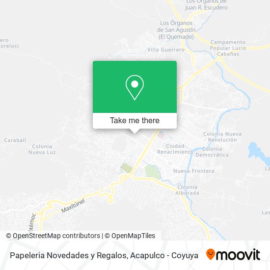 Papeleria Novedades y Regalos map