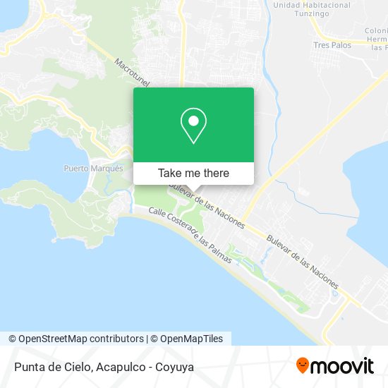 Punta de Cielo map