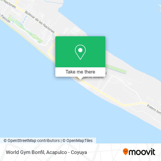 World Gym Bonfil map