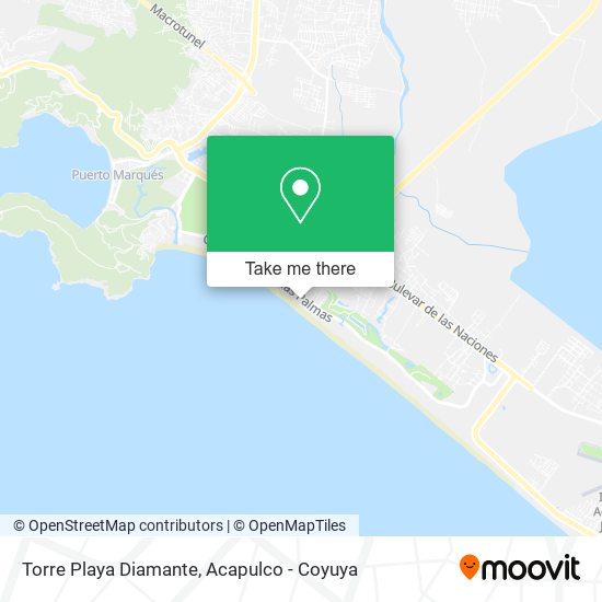 Torre Playa Diamante map