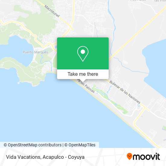 Vida Vacations map