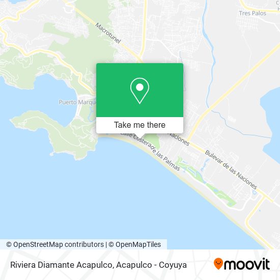 Riviera Diamante Acapulco map