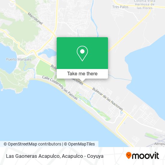 Las Gaoneras Acapulco map