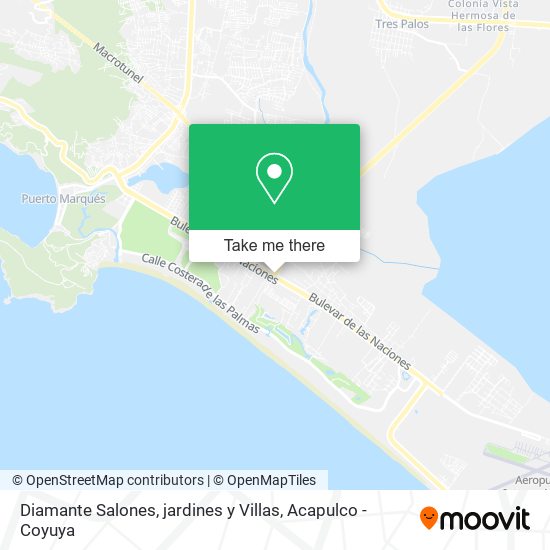 Diamante Salones, jardines y Villas map