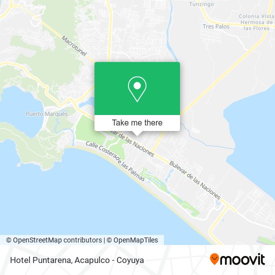 Hotel Puntarena map