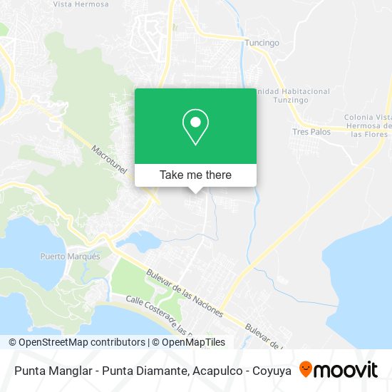 Mapa de Punta Manglar - Punta Diamante