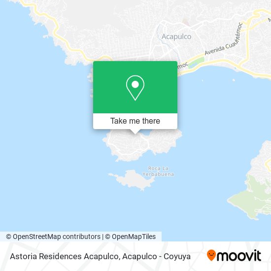 Astoria Residences Acapulco map