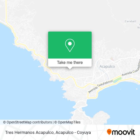 Mapa de Tres Hermanos Acapulco