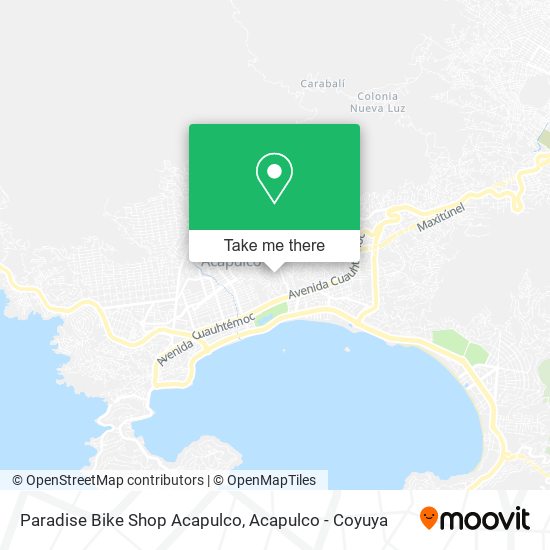 Mapa de Paradise Bike Shop Acapulco