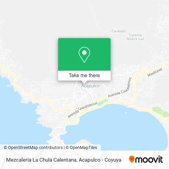 Mezcalería La Chula Calentana map