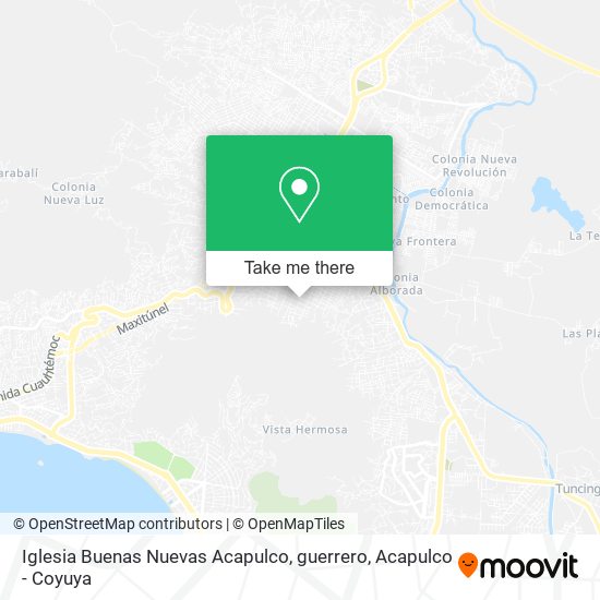Mapa de Iglesia Buenas Nuevas Acapulco, guerrero