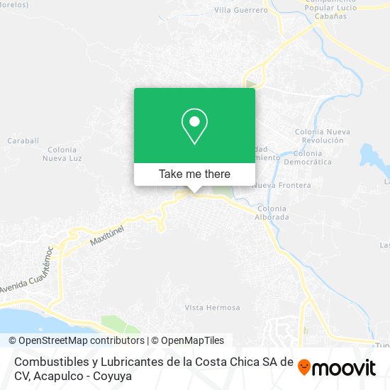 Combustibles y Lubricantes de la Costa Chica SA de CV map