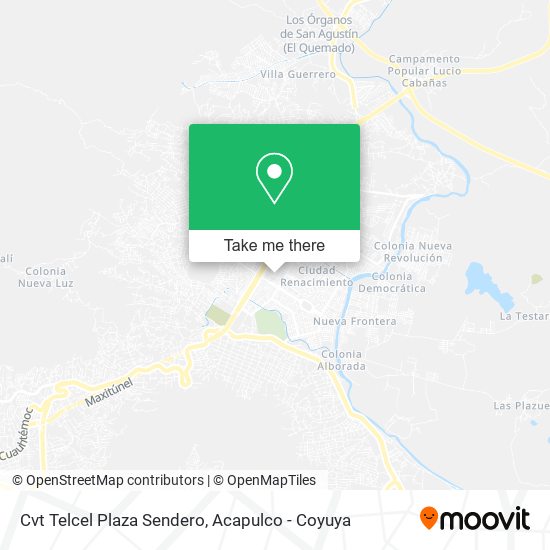Cvt Telcel Plaza Sendero map