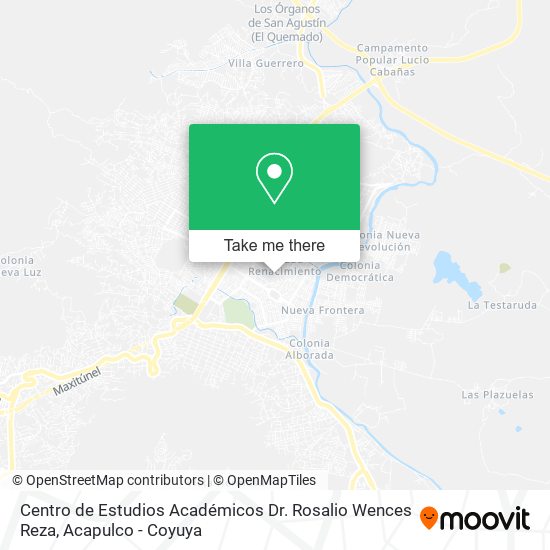 Mapa de Centro de Estudios Académicos Dr. Rosalio Wences Reza