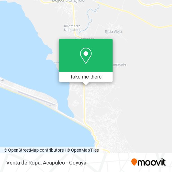 Venta de Ropa map