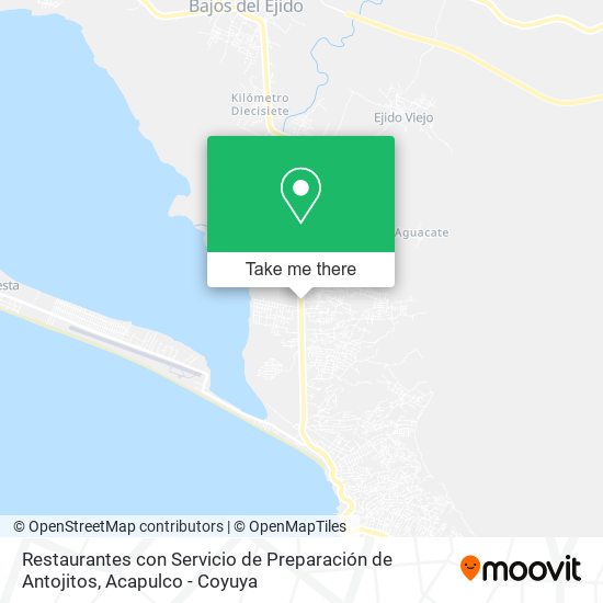 Restaurantes con Servicio de Preparación de Antojitos map
