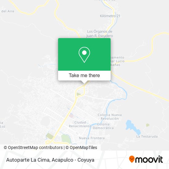 Autoparte La Cima map