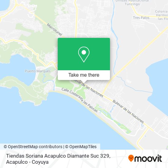 Tiendas Soriana Acapulco Diamante Suc 329 map