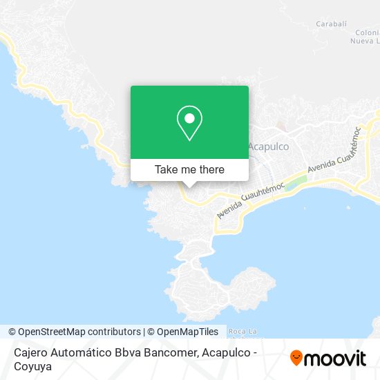 Mapa de Cajero Automático Bbva Bancomer