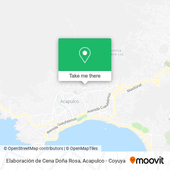 Mapa de Elaboración de Cena Doña Rosa