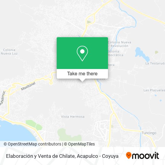 Mapa de Elaboración y Venta de Chilate