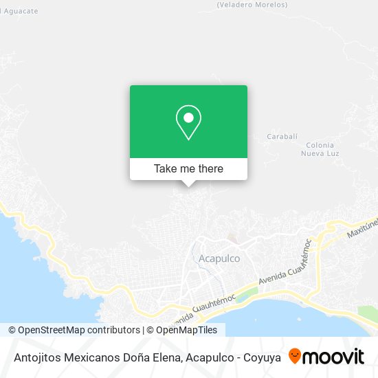 Mapa de Antojitos Mexicanos Doña Elena
