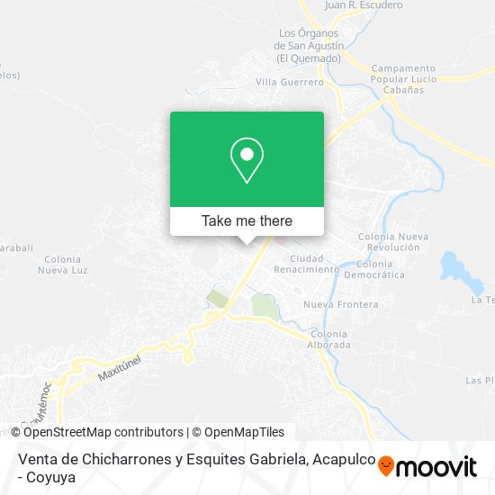 Mapa de Venta de Chicharrones y Esquites Gabriela