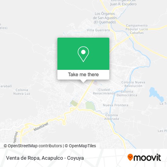 Mapa de Venta de Ropa