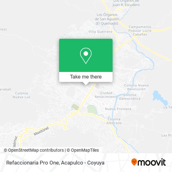 Refaccionaria Pro One map
