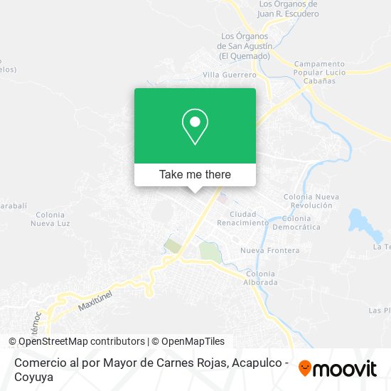 Mapa de Comercio al por Mayor de Carnes Rojas