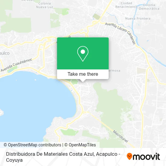 Distribuidora De Materiales Costa Azul map
