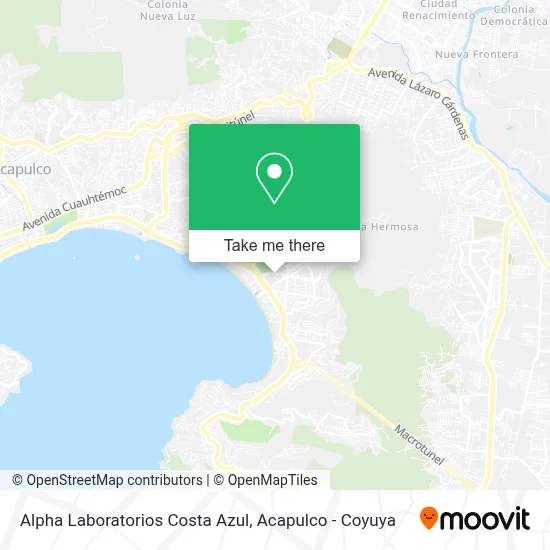 Alpha Laboratorios Costa Azul map