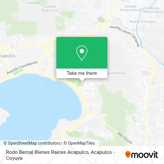 Rodo Bernal Bienes Raices Acapulco map