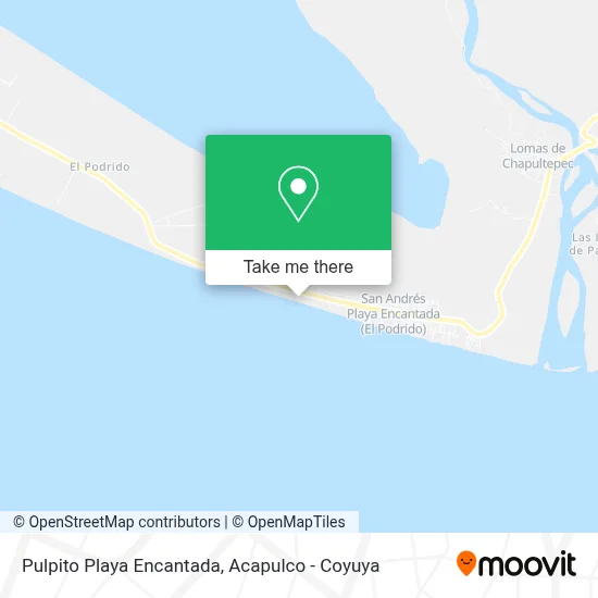 Pulpito Playa Encantada map