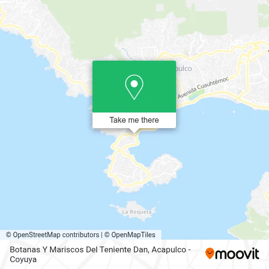 Botanas Y Mariscos Del Teniente Dan map