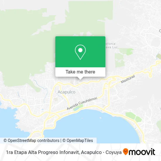 1ra Etapa Alta Progreso Infonavit map