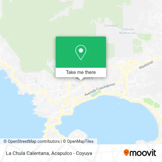 La Chula Calentana map